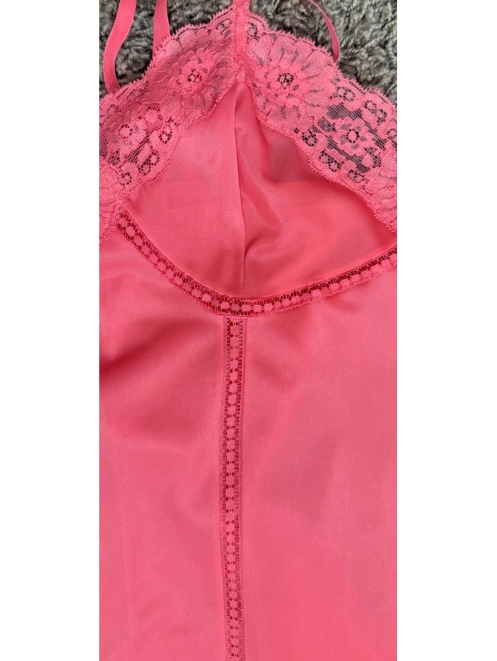 Vintage 1960's Coral Lacy Slip Dress from St. Michael of Britian size 36 - Picture 11 of 15